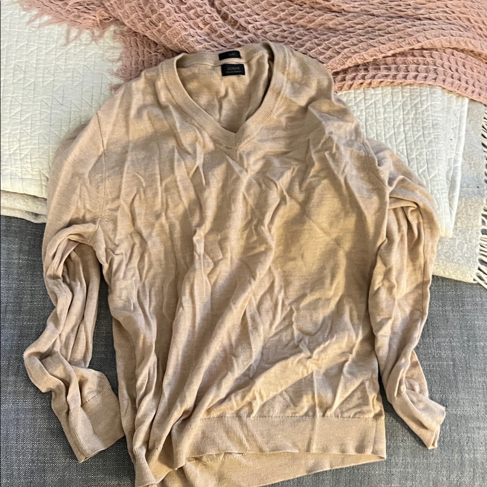 J. Crew Beige Italian Merino Knit